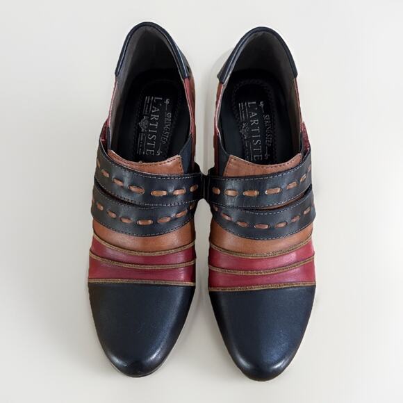 Spring Step Red And Black Bootie - Women's EU 36 US 5.5-6 - Leather Shoes - Picture 6 of 9